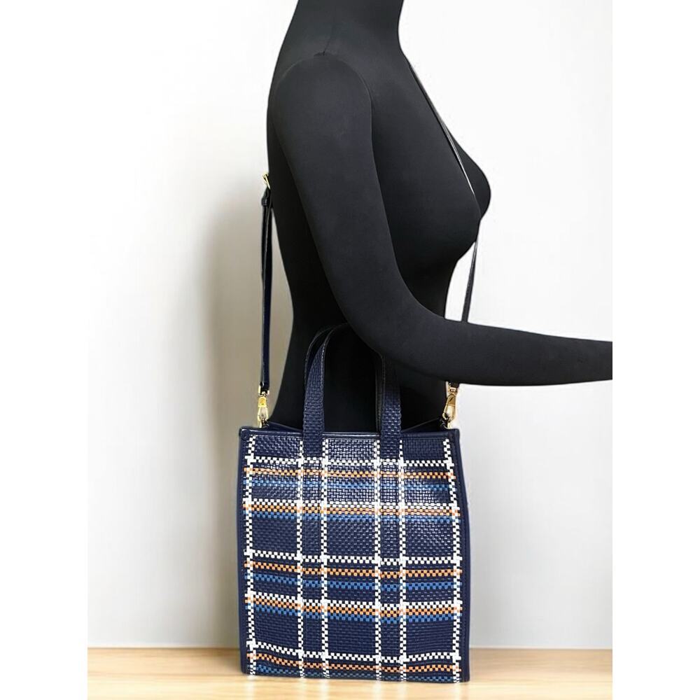 Burberry Multicolor Woven Leather Book Tote Bag - Picture 8 of 16
